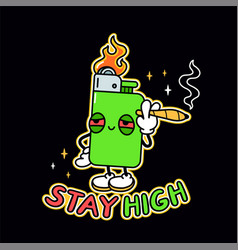 Funny Lighter With Weed Joint T-shirt Print Design