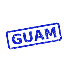 Guam Seal With Grunged Surface And Rounded