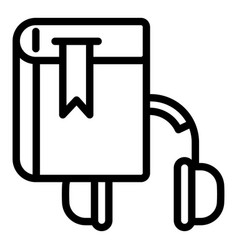 Interactive Learning Audio Book Icon Outline