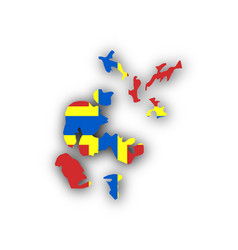 Map And Flag Of Orkney Islands