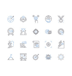 Organizational Plans Line Icons Collection