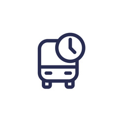 Bus Schedule Icon Line