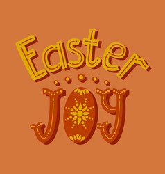 Cowboy Style Typografic Poster Easter Joy