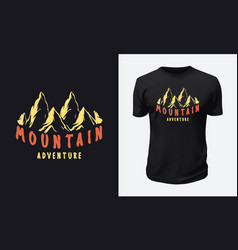 Outdoor Mountain T Shirt Design Graphic For Print