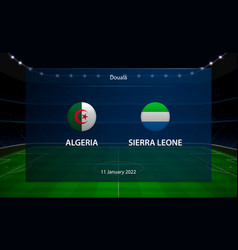 Algeria Vs Sierra Leone Football Scoreboard