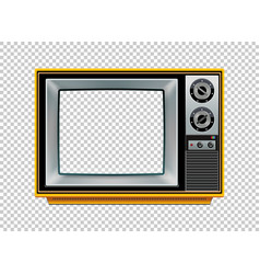 Retro Television Mock Up Isolated On Transparent