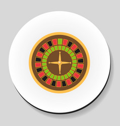 Roulette Is A Casino Game Sticker Icon Flat Style