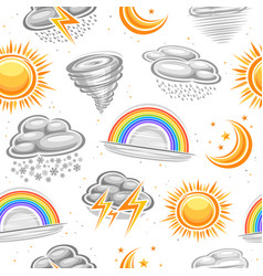 Weather Symbols Seamless Pattern