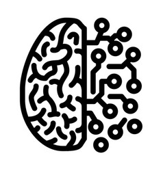 Brain Circuitry Neuroscience Neurology Line Icon