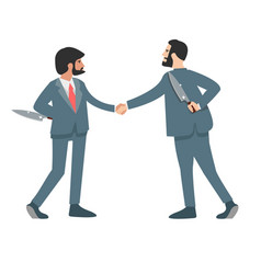 Business Partner Holds A Knife Agreement Concept