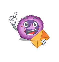 Cheerfully Eosinophil Cell Mascot Design