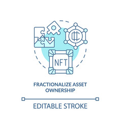 Fractionalize Asset Ownership Turquoise Concept