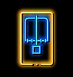 Mousetrap Above View Neon Glow Icon