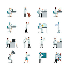 Scientist Decorative Icons Set Scientist