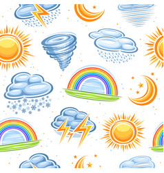 Weather Symbols Seamless Pattern