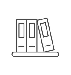 Book Shelf Line Outline Icon