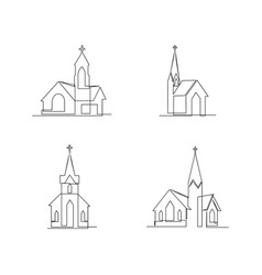 Church Single Continuous Line