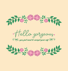 Elegant Hello Gorgeous Card Design