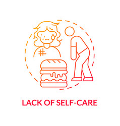 Neglect Self-care Concept Icon