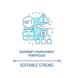 Diversify Investment Portfolio Turquoise Concept