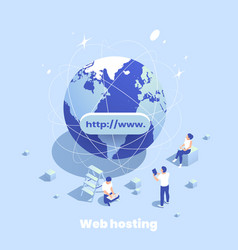 Web Hosting Globe Composition