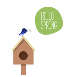 A Bird Is Chirping Hello Spring