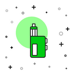 Filled Outline Vape Mod Device Icon Isolated