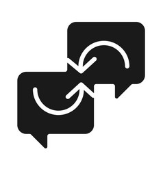 Exchange Opinions Black Glyph Icon