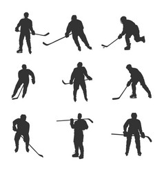 Hockey Player Silhouettes