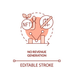 No Revenue Generation Orange Concept Icon