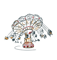 Carousel Sketch Clip Art Isolated