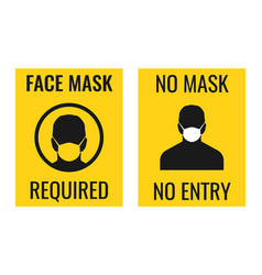 Face Mask Required No Mask No Entry Sign