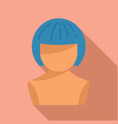 Female Wig Icon Flat Head Style