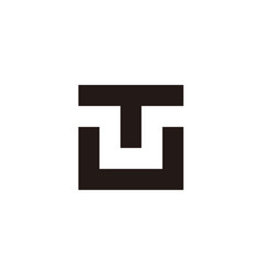 Letter U And T Square Geometric Symbol Simple Logo