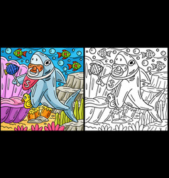 Baby Shark Coloring Page Colored