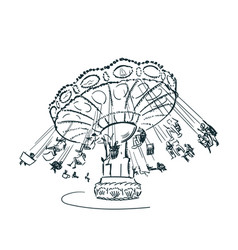 Carousel Sketch Clip Art Isolated