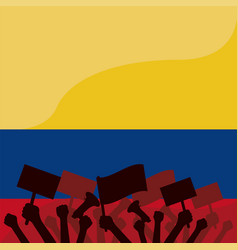 Colombian People Protesting