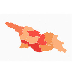 Colorful Georgia Divided Map