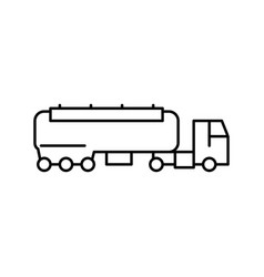 Fuel Carrying Truck Line Icon