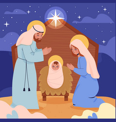 Hand Drawn Nativity Scene Design