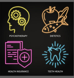 Healthcare Neon Icon Set