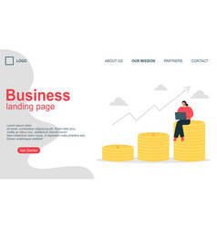 Landing Page Template Of Business Concept