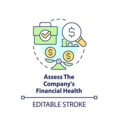 Assess Company Financial Health Concept Icon