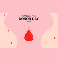 World Blood Donor Day Heart And Blood Drop Concept