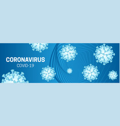 Coronavirus Blue Covid-19 Background With Corona