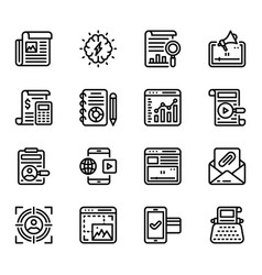 Viral Marketing Line Icons Set