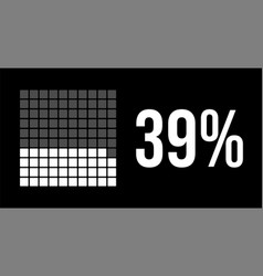 39 Percent Diagram Thirty-nine Percentage