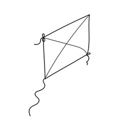 Simple Coloring Page Cartoon Kite Toy Coloring