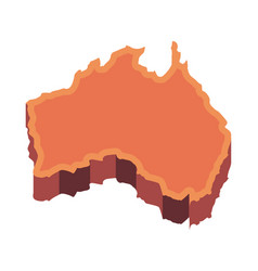 Flat Australian Map