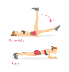 Flutter Kicks And Plank Set